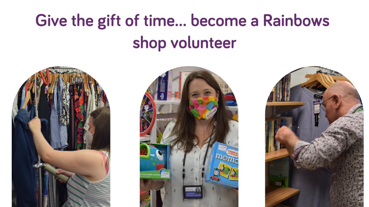 RainbowsHospice's tweet photo. There are lots of fantastic reasons to volunteer in one of our #charityshops, including:

👉 opportunity to make new friends
👉 gain retail experience (which looks great on your CV)
👉 give back and help support our vital work

Get in touch today volunteer@rainbows.co.uk 🌈 https://t.co/3UcO6SgVjd
