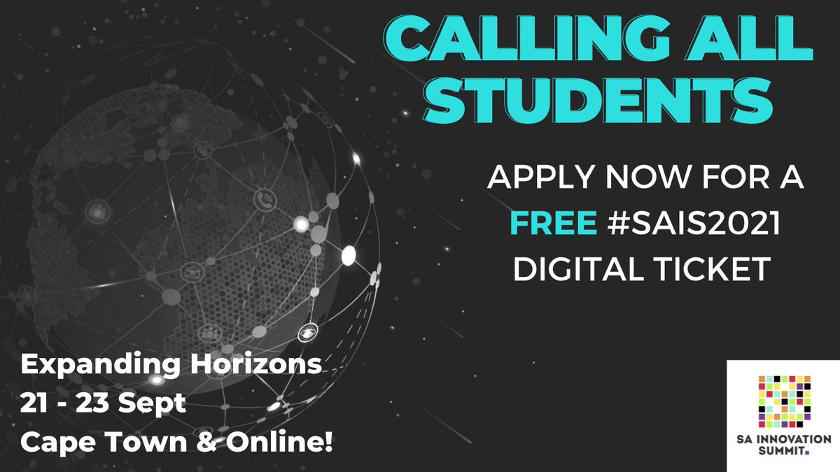 Calling All Students!

Want to attend #SAIS2021?
Apply for a FREE virtual ticket now!

Apply here: buff.ly/3zM7vAM