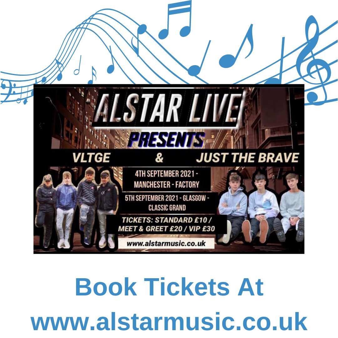 ALSTAR MUSIC (@alstarmusic) on Twitter photo #Manchester and #Glasgow are you ready for @VLTGEofficial and <a href="/JustTheBraveOFF/">Justthebrave</a> on their joint headline tour?
Get ready for them and book your tickets now at alstarmusic.co.uk #Manchester and #Glasgow are you ready for @VLTGEofficial and <a href="/JustTheBraveOFF/">Justthebrave</a> on their joint headline tour?
Get ready for them and book your tickets now at alstarmusic.co.uk