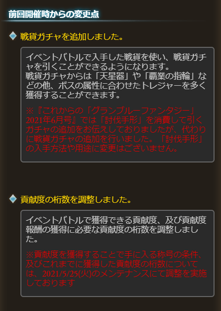 グラブル攻略 Gamewith 6月ドレバラの変更点 戦貨ガチャ追加 貢献度の桁数を調整 グラブル T Co E9hnvp52up Twitter