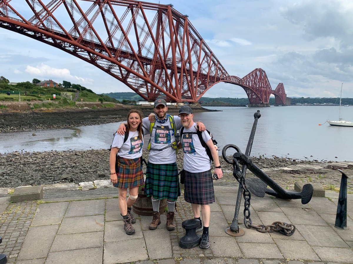 4thBridgesTours's tweet photo. Thank you to everyone who donated to the Bridges Kilt Walk for Health in Mind. On our 30k trek we ended up crossing over, passing by or going under 62 Bridges &amp; raised over £1300 👏 @Health_in_Mind @Maidoftheforth @TheForthBridges @edinburghpaper To Donate https://t.co/EiaNEosKLH https://t.co/9eFHi4XmHg