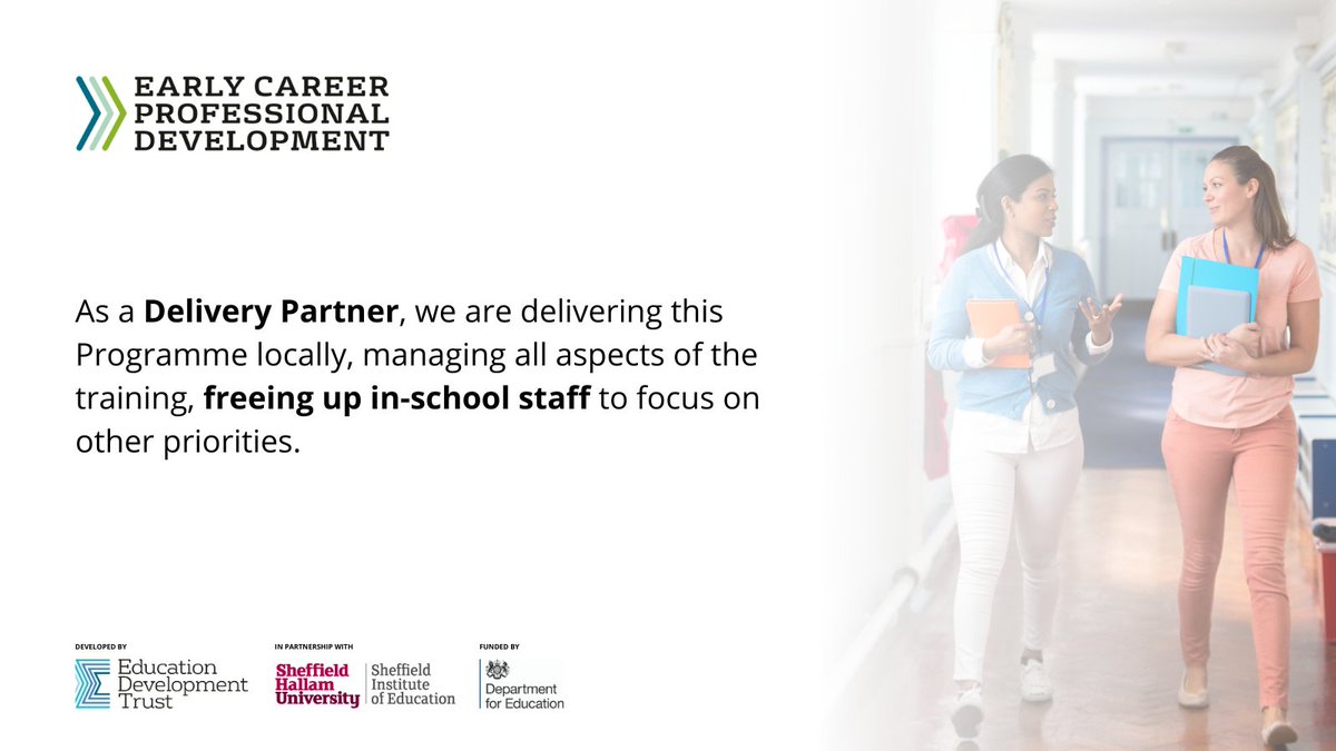 We have a great deal of experience of delivering the ECPDP as part of the early roll out, working with over 75 ECTs and mentors from schools in Central Beds. 

Schools can register at educationdevelopmenttrust.com/ecf and select Redborne as the Delivery Partner. @EdDevTrust_ECF