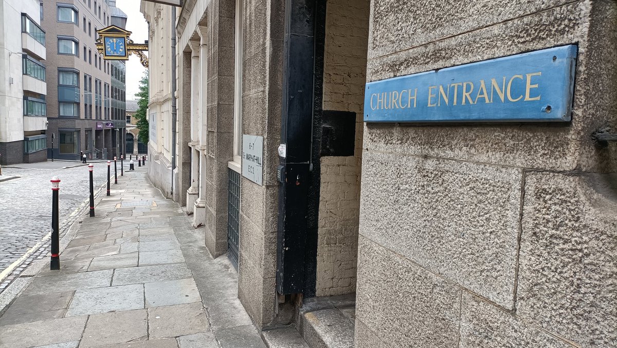 There are two entrances into St Mary at Hill church. The front entrance is on Lovat Lane and the back entrance on St Mary at Hill. 

We're open until 4pm today, you're welcome to come in and have a look around.

#StMaryathill #stmaryathillchurch  #londoncitychurch #God #Jesus