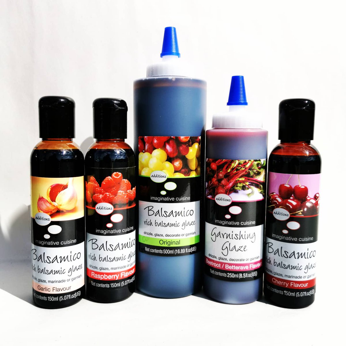 FoskersFresh's tweet photo. New in stock to us from @imaginativecuisine, a range of Glazes to compliment your creations!

Now available to order are: a 500ml Original Balsamic Glaze, different 150ml Flavoured Balsamic Glazes and a 250ml Beetroot Garnishing Glaze!

#Garnish #Glaze #Balsamic #Fruit #Beetroot https://t.co/22gj5HChgN