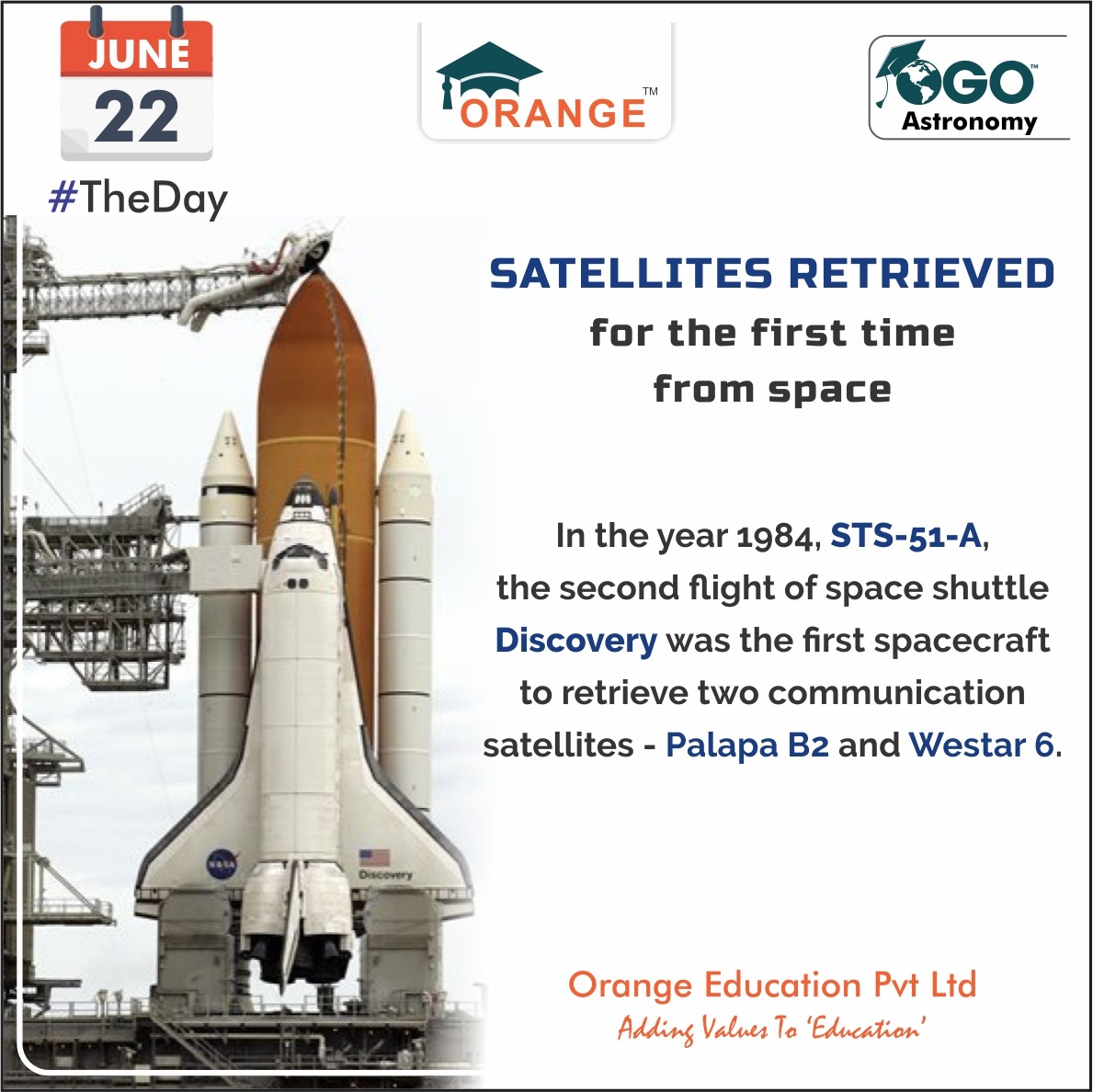 OEducations's tweet photo. #theday
Satellites Retrieved for the first time from space
#orangeeducation #orangeglobalolympiad #touchcode #touchpad #satelite #astronomy #sateliteretrived #discovery #plutomoon #plutonewmoon #discoveringsomethingnew #supercomputing #supercomputer #defensecalculator #coding https://t.co/1q5xvTp7TA