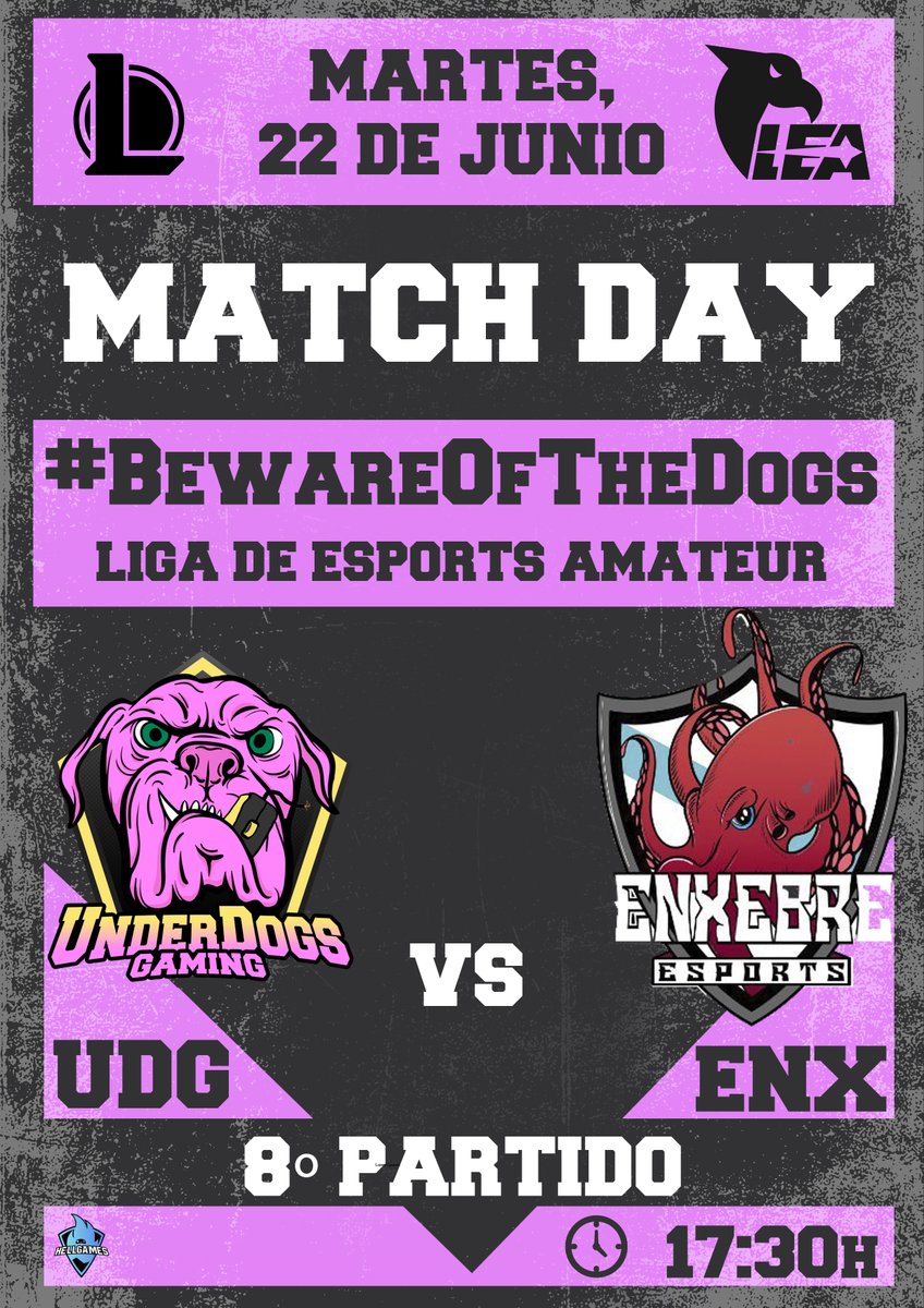 🐶🔴 MATCH DAY! #LeagueOfLegends

⚔️ Hoy nuestros perretes vuelven a la grieta del invocador! Nos encontramos ya en el 8º partido de la <a href="/LEAmateur_/">LEA</a> A sacar los dientes! 🔥💪

🆚 <a href="/EnxebreEsports/">Enxebre Esports</a> 
⏰ 17:30h.
📺 No stream

#BewareOfTheDogs