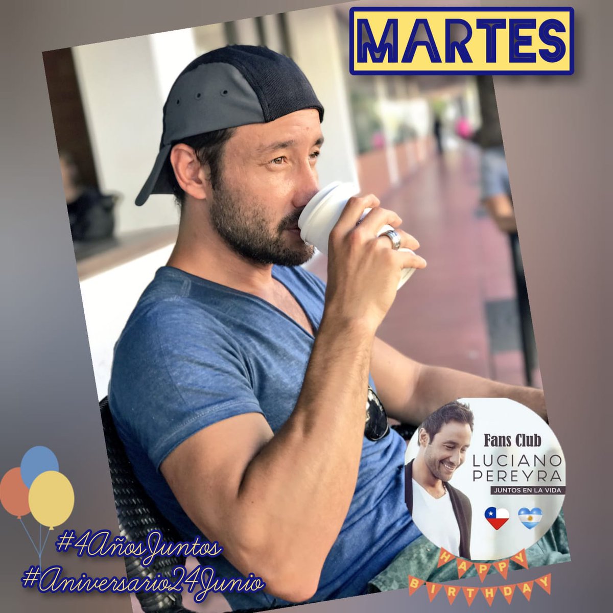Grace32104211's tweet photo. Buuuen díííaaaaa☀️🌈🌈
Pereyraaaaa!!!
Que sea un Martes a puro Amorrr @LucianoPereyra 💞
Y Bendiciones para todos
#ComoSiempe💫💫
@Juntosenlavida 🇦🇷❤️🇨🇱
#4AñosJuntos 🎊🎶🎉🎵
#MesAniversario 🎂🥂🍾 https://t.co/YUBSS0DYA8