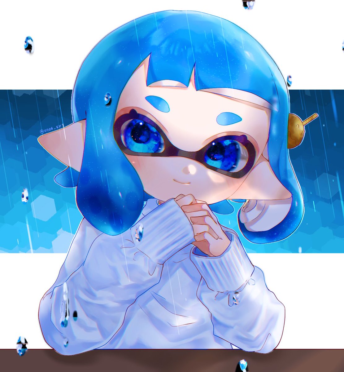 インクリング ,イカガール(スプラトゥーン) 「☔ 」|優🌙のイラスト