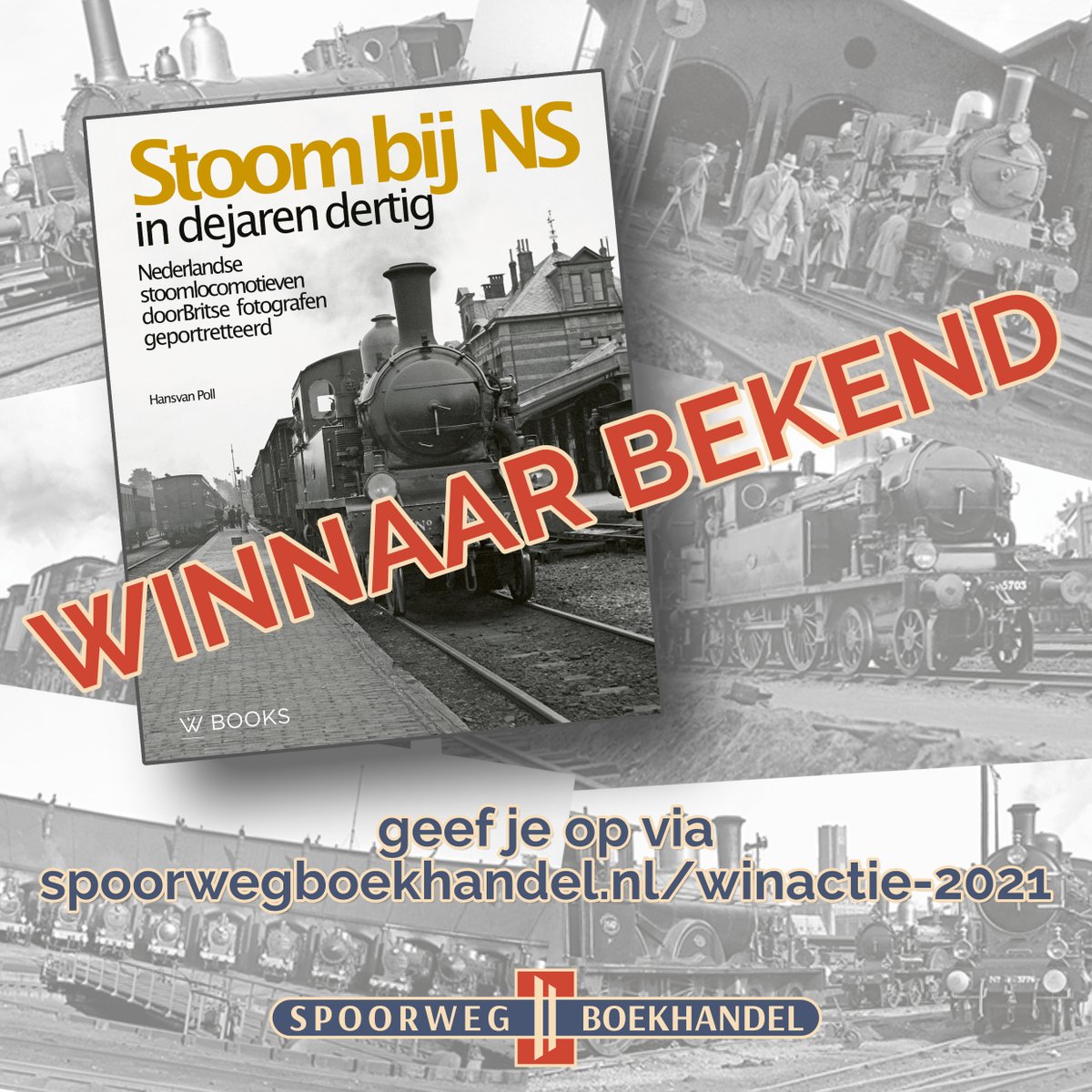 Fred, gefeliciteerd!

De winnaar van onze winactie (juni) is bekend. Fred van den Ham, we nemen contact met je op om het boek ‘Stoom bij NS in de jaren dertig’ naar je toe te sturen.

Niet gewonnen? Je kan het boek aanschaffen in onze webwinkel: spoorwegboekhandel.nl/product/stoom-…
