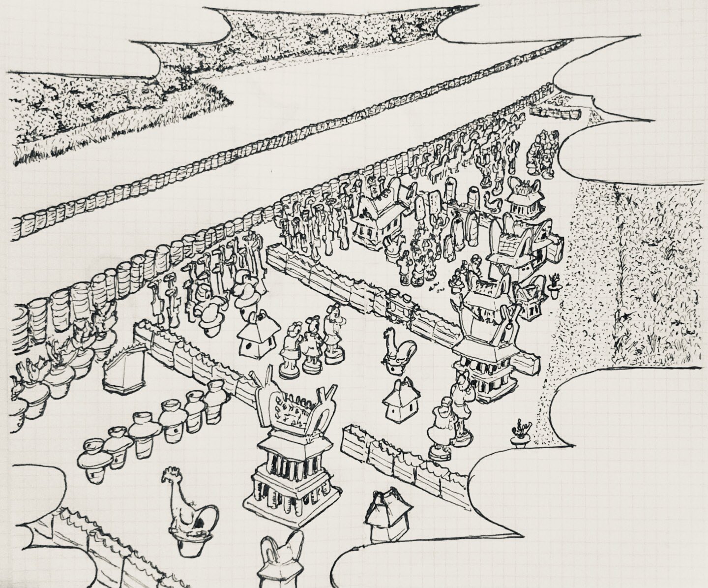 تويتر はにわ人 على تويتر 今城塚古墳の埴輪列のイメージ図です ４年前のイラストには影がない 今城塚古墳の埴輪は凄い 今城塚古墳の埴輪イラスト イラスト好きな人と繋がりたい 埴輪イラスト ハニワ好き T Co Yjixm2wbvl