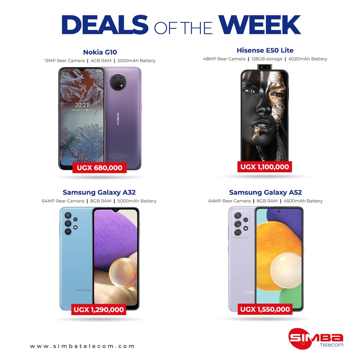 simbatelecom's tweet photo. Throughout this period, you will need a phone you can rely on for information, entertainment and efficient work remotely.

Get one of our #DealsOfTheWeek today - https://t.co/sJUx2780Ul

#SimbaTelecom #BestPhoneDeals https://t.co/FBsLUNbbKi