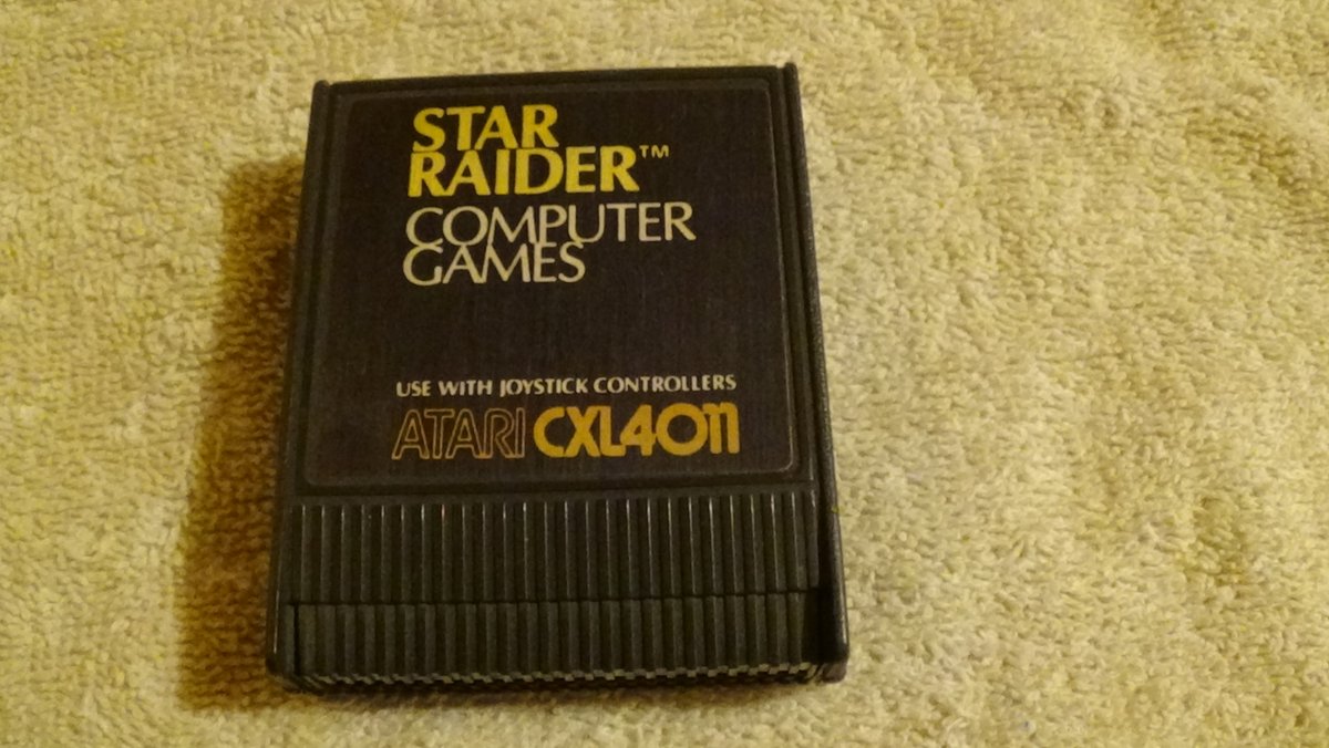 billysastard1's tweet photo. #DailyAtari ok, so i realised too late yesterday i'd messed up so today lets remember the time atari did the same thing and forgot the name of their genre defining, system selling game "star raiders" and printed the wrong title on the cart. https://t.co/KUumqCeTDn
