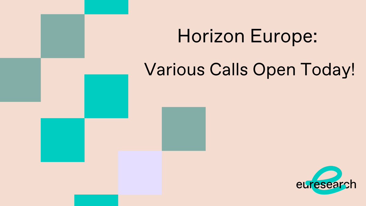 Attention: Today is the opening date of various calls for proposals in different Horizon Europe Programmes/Clusters. More information here: ow.ly/IjCq50FfJAn #calls #HorizonEU