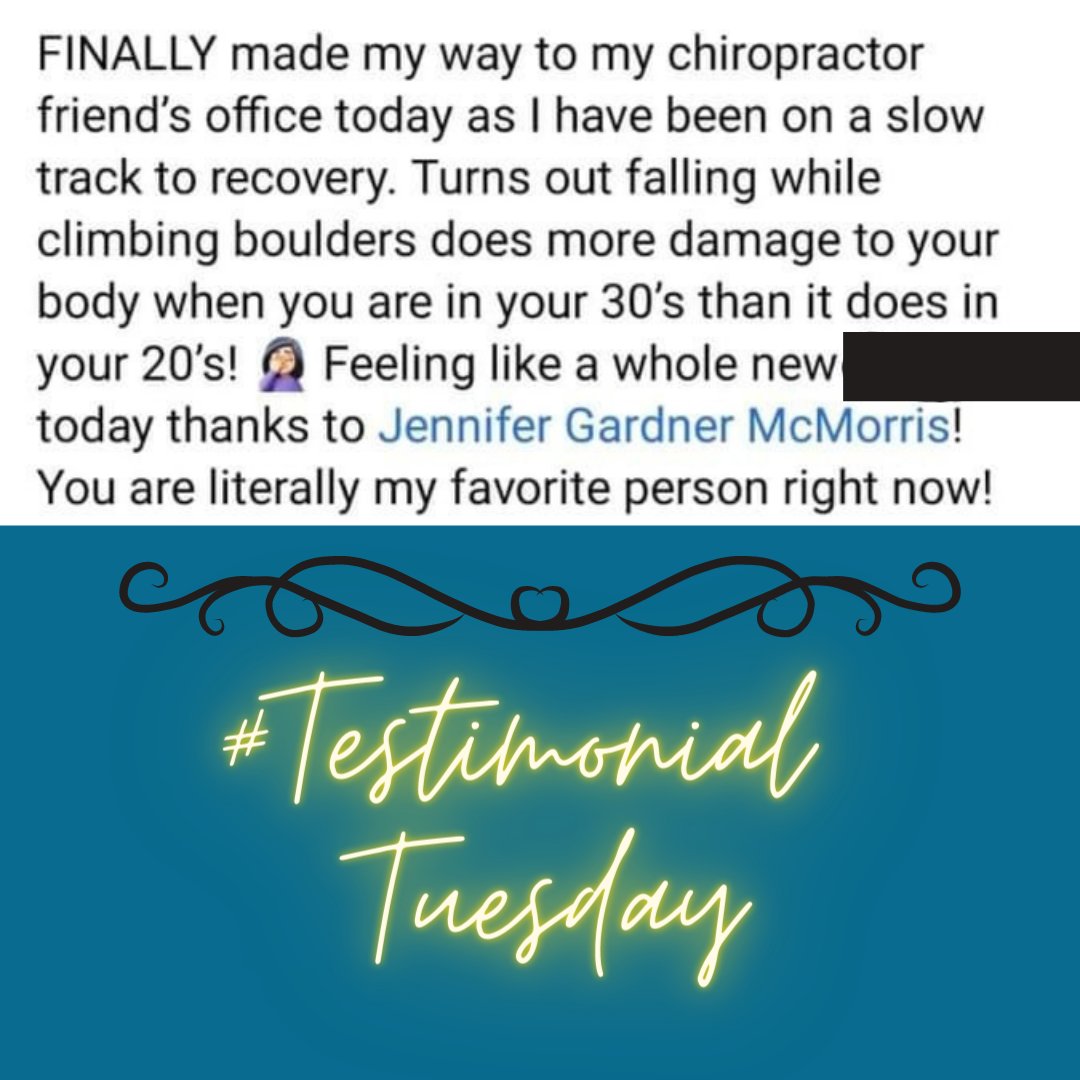 GardnerChiro54's tweet photo. #TestimonialTuesday #TuesdayThoughts Today, we would like to thank our patients for helping us help you. We want you to feel like the best version of you, so set up an appointment today. <3 https://t.co/swCTqEX8M7