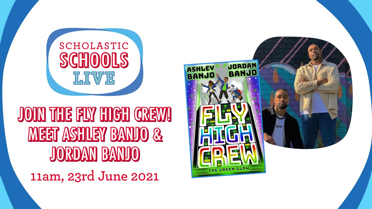 scholasticuk's tweet photo. Is your class attending our #ScholasticSchoolsLive celebration of #FlyHighCrew? Send your questions for @AshleyBanjo and Jordan Banjo to email.scholastic@scholastic.co.uk now to have them answered live at tomorrow's event!
Register: https://t.co/iOAnGD5inT https://t.co/7IWiI0agVQ