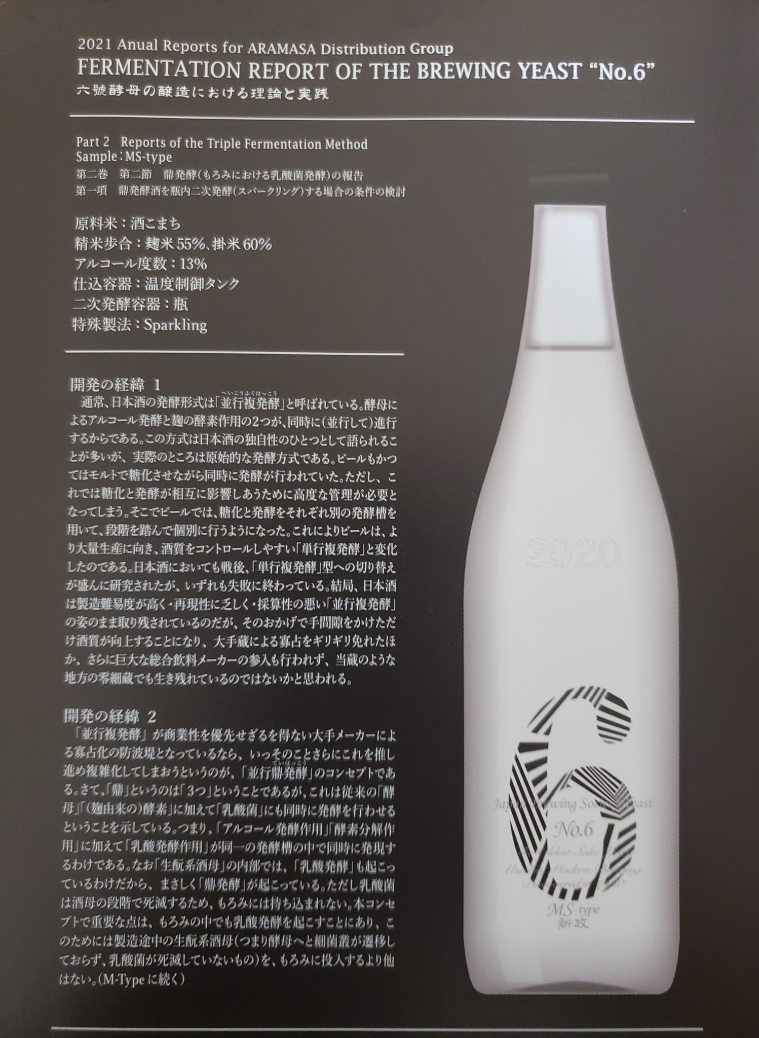 新政 六號酵母の醸造における理論と実践 6本セット ノベルティー