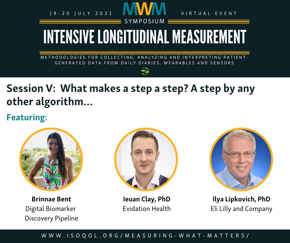 ISOQOL's tweet image. This session of #MWMsymposium will include presentations on algorithms that add meaning and context to the raw data collected by wearables and sensors. 

Learn more about the session: ow.ly/iEMi50F9UuN

@TheDBDP @evidation @LillyPad