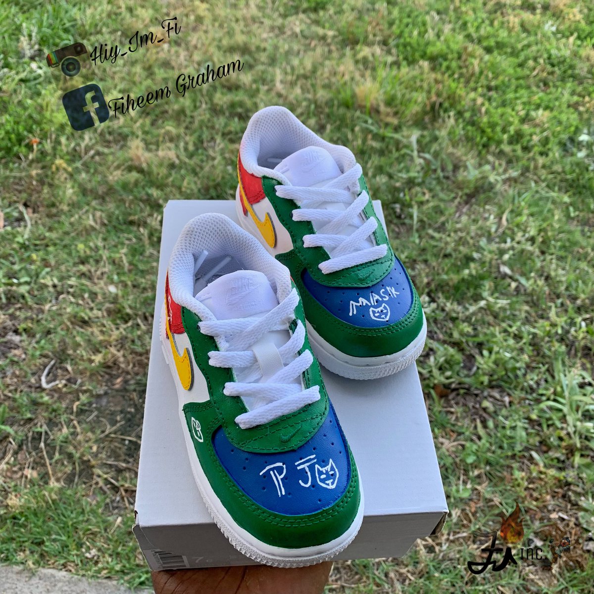Hiy_Im_Fi's tweet photo. Custom “ pj Mask “ painted Nike AF1s  🦎🦉🐈‍⬛🔥 (look at first comment for video)
#Fiinc #SupportFiInc https://t.co/8AwE6AhJAj