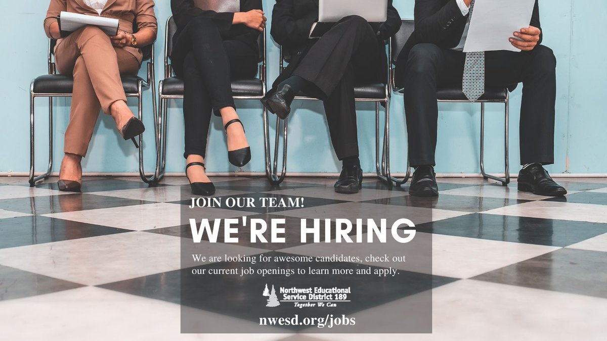 NWESD189's tweet photo. We're hiring, join our team!
Current job openings >> https://t.co/GB2VbuU5rX 
Sign up to receive email alerts when new positions are posted >> https://t.co/fqV3tDEx5R https://t.co/ffBvae99Fx