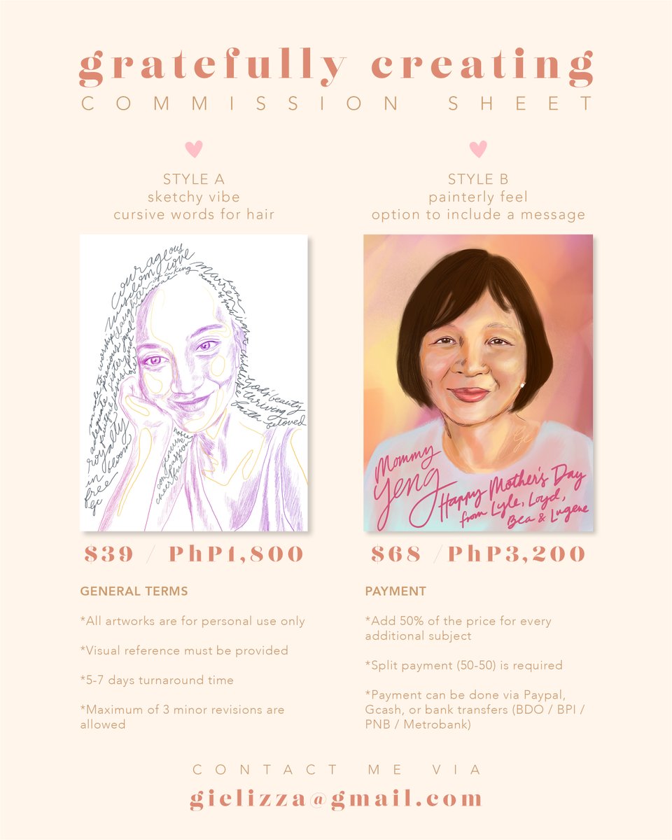 gr8fullycre8ing's tweet photo. ✨ PORTRAIT COMMISSIONS ARE OPEN! ✨

Hello, art twt! My name is Izza and my digital portrait commissions are open! More info on the poster.

RTs, likes, and fleets are appreciated. 💕

Just send me a DM if you have questions.💌 

#artistsontwitter 
#artPH https://t.co/xnA9C4wsSZ