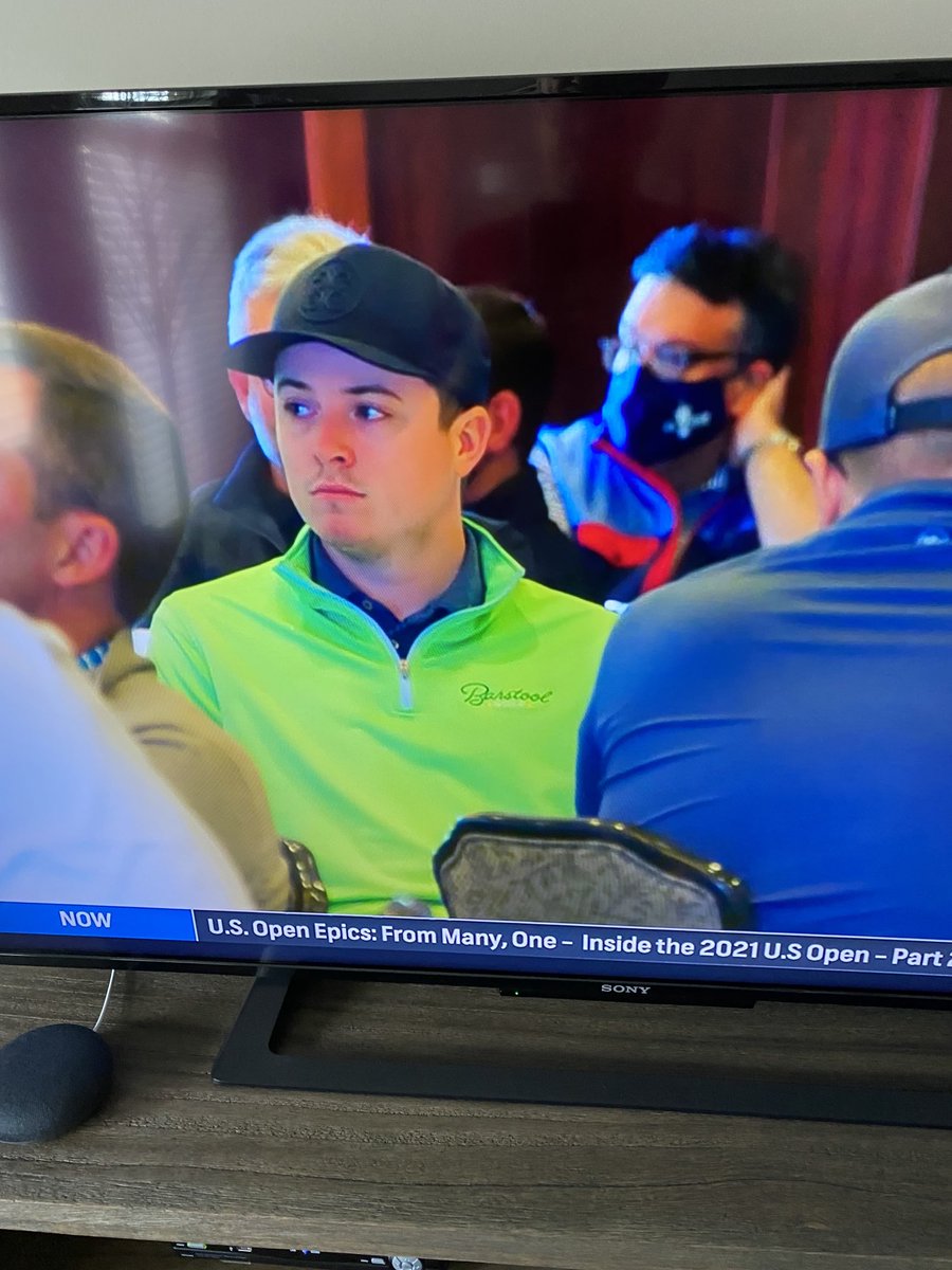 Frankie B looking nervous at US Open Preview Day ⁦<a href="/FrankieBorrelli/">Frankie Borrelli</a>⁩  ⁦⁦<a href="/barstoolsports/">Barstool Sports</a>⁩