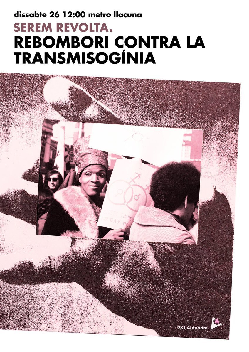 Per un 28J on es demostri que les transfemenines no estem soles, veniu a protestar amb nosaltres el dissabte 26!

No permetrem que les TERFs ens distreguin d'allò que és més important: teixir xarxes dins els feminismes i els moviments revolucionaris per lluitar juntes! ✊