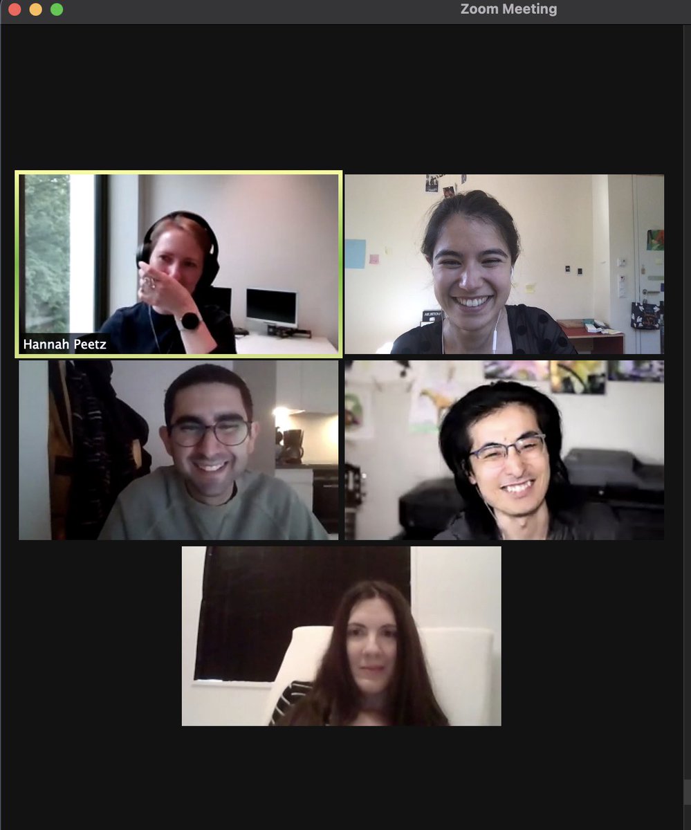 Had a blast discussing our credibility assessments of scientific papers at #repliCATS2021! By far the best event I have ever participated in, and learned so much from my team members🤯 

Here's a picture of team jabberwock: <a href="/IsabelWan/">Isabel Wan</a> <a href="/HannahPeetz/">Hannah Peetz</a> <a href="/n_sunami/">Nami Sunami | 角南直幸 (on Bluesky and Mastodon)</a> <a href="/MariaStogianni2/">Maria Stogianni</a> 🎉👏🏻