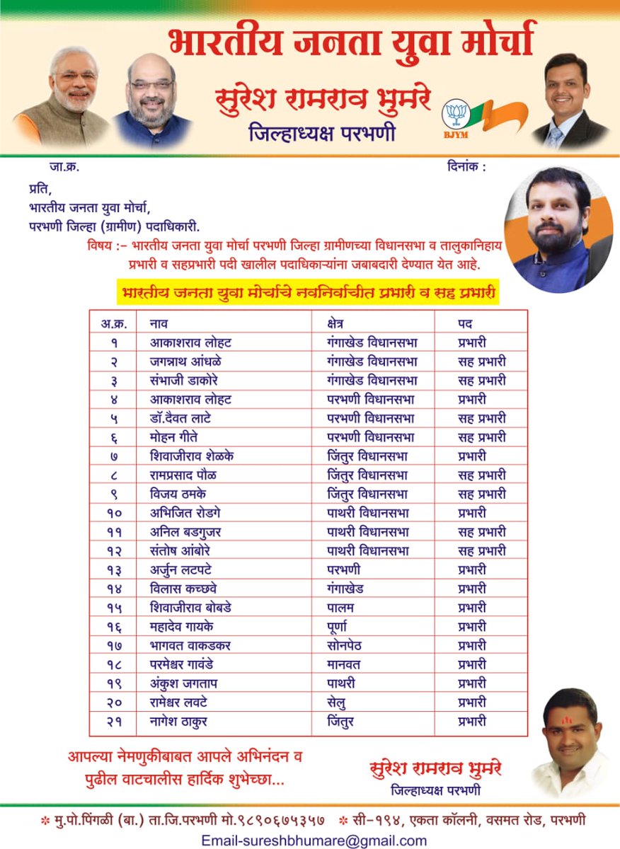 BJYM Parbhani tweet media