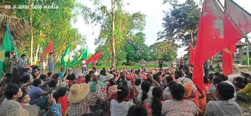 Taze protesters staged a motorcycle strike marching to streets and chanting the demanding of the revolution.
#UnfetteredAccessForAids 
#June22Coup 
#WhatsHappeningInMyanmar