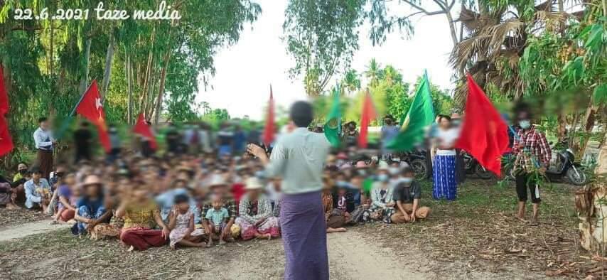 ChristineKt's tweet photo. Taze protesters staged a motorcycle strike marching to streets and chanting the demanding of the revolution. #UnfetteredAccessForAids  #June22Coup  #WhatsHappeningInMyanmar  https://t.co/ZPcyRLwl11