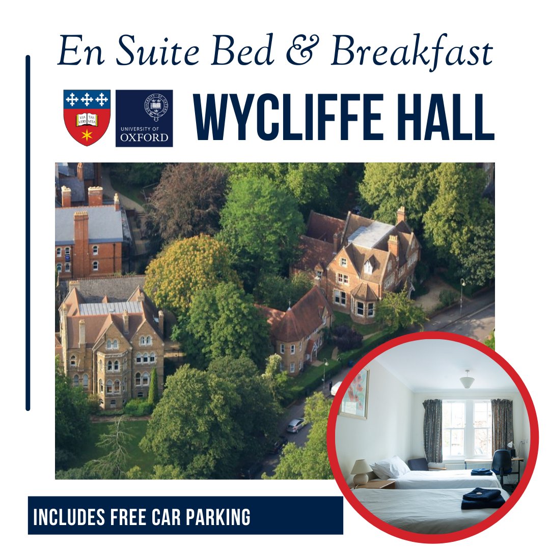Visit Oxford and stay at Wycliffe Hall from 1st July! ow.ly/Rj8a50Fg1BL  
Alumni discount available. Promotional code: WHALUM10