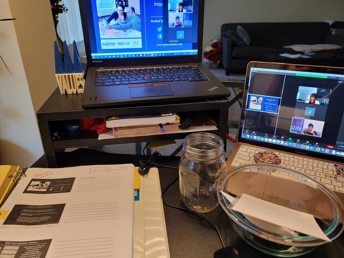 JessicaKesler7's tweet photo. STEM Studio Inquiry Mindset Loading ... Day1 Floating Water Challenge is always a fun start to the day. Have you registered for Inquiry Mindset or Making Inquiry Visible with our Create Team yet?!?! #geekinglassesteacherstatus #stemstudioready  #STEMStudio @TGRFound @hdennard57 https://t.co/hsa2Ve7Guy