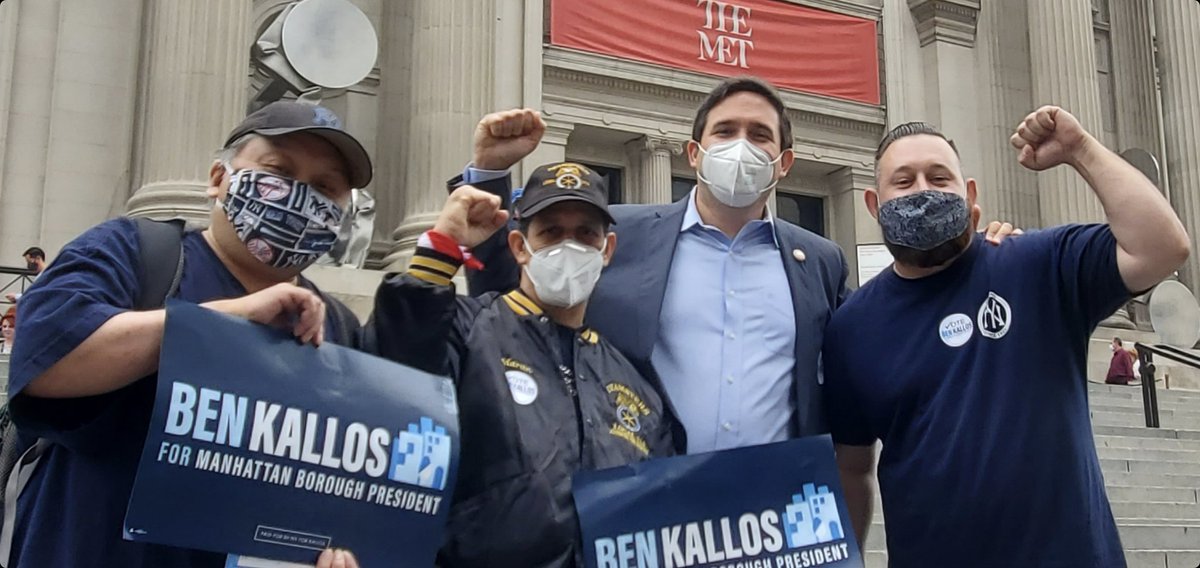 Local814's tweet photo. @Local814 members in the streets today to elect true progressive champion and true ally of the working class @kallos! Vote for Ben for a Manhattan for the Many, not the few! @cwa1101 @cwa1102 @cwa1106 @LiUNALocal78 @Teamsters @CarpentersNyc @Costa4NY @CarolynBMaloney @CVHPower https://t.co/ne1ZgYEwhC