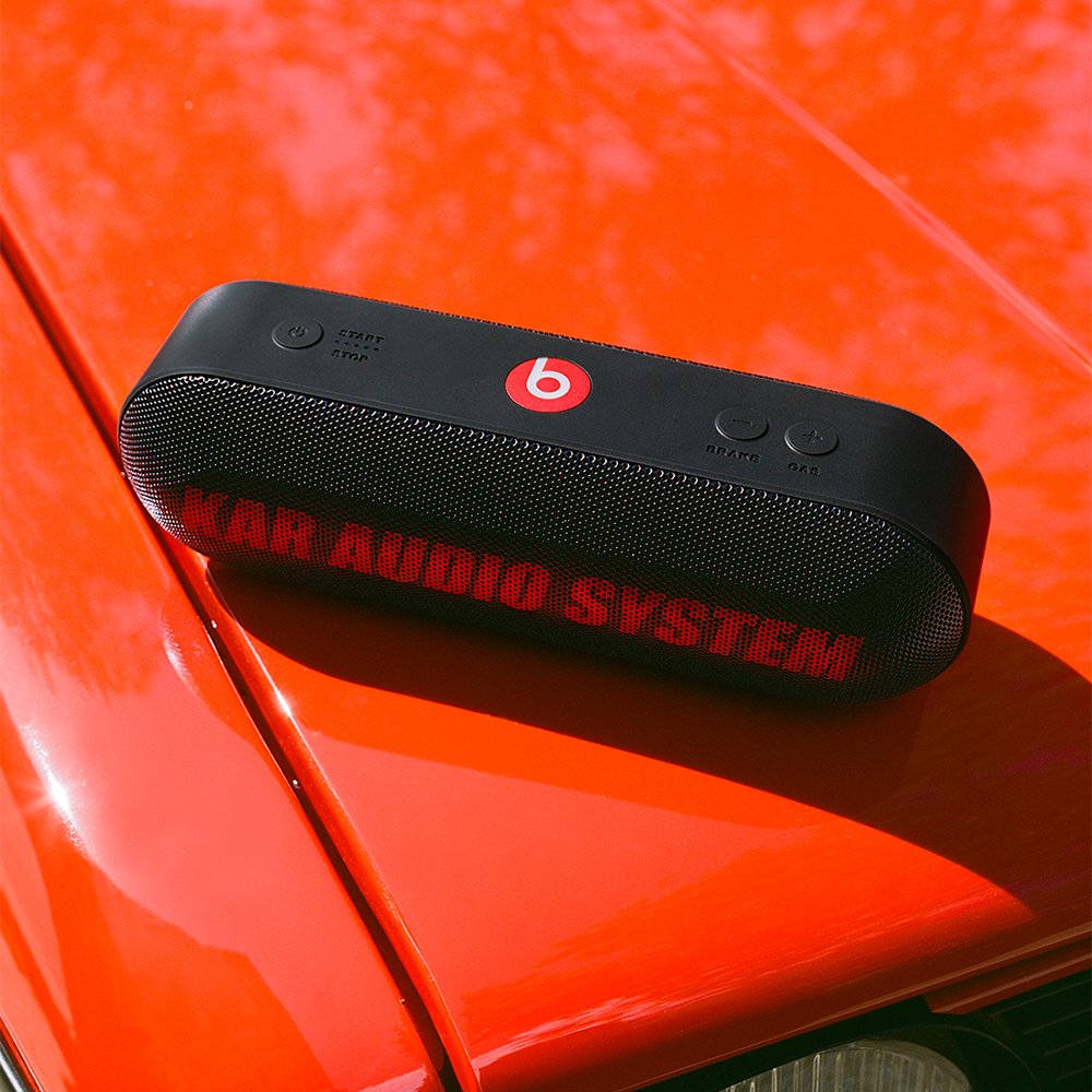 Enjoy your driving experience with the KAR AUDIO SYSTEM I Beats Pill+. Created in partnership with <a href="/lartdelauto/">L'ART DE L'AUTOMOBILE</a>. Available at <a href="/Notre/">Notre</a> and L’Art on 6/26.
