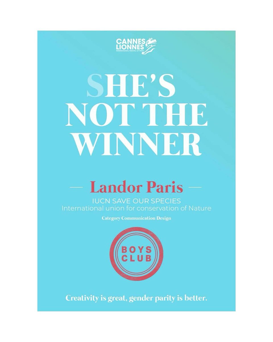 LesLionnesFR's tweet photo. Boom.
The boys club strikes back.
These campaigns received Lions awards but they are playing by our rules.
They do not deserve Lionnes Awards because not enough women were involved in the making of these campaigns.
@cannes_lions #canneslions2021 #canneslionnes https://t.co/abRVxGyjY6