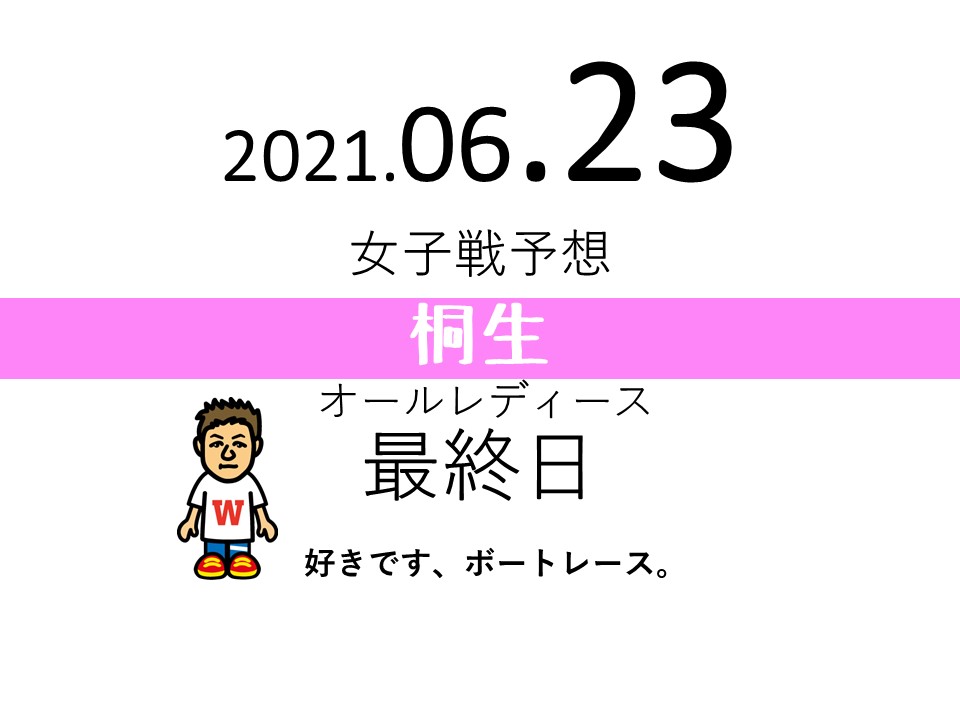 好きです ボートレース 好きボ On Twitter おじさんがぶつぶつと 桐生オールレディース 最終日 をメインに女子戦予想してみた Https T Co G7blphqc8l ハズれる舟券の参考にどうぞ ボートレース 女子戦 桐生 オールレディース 予想 舟券 Https T