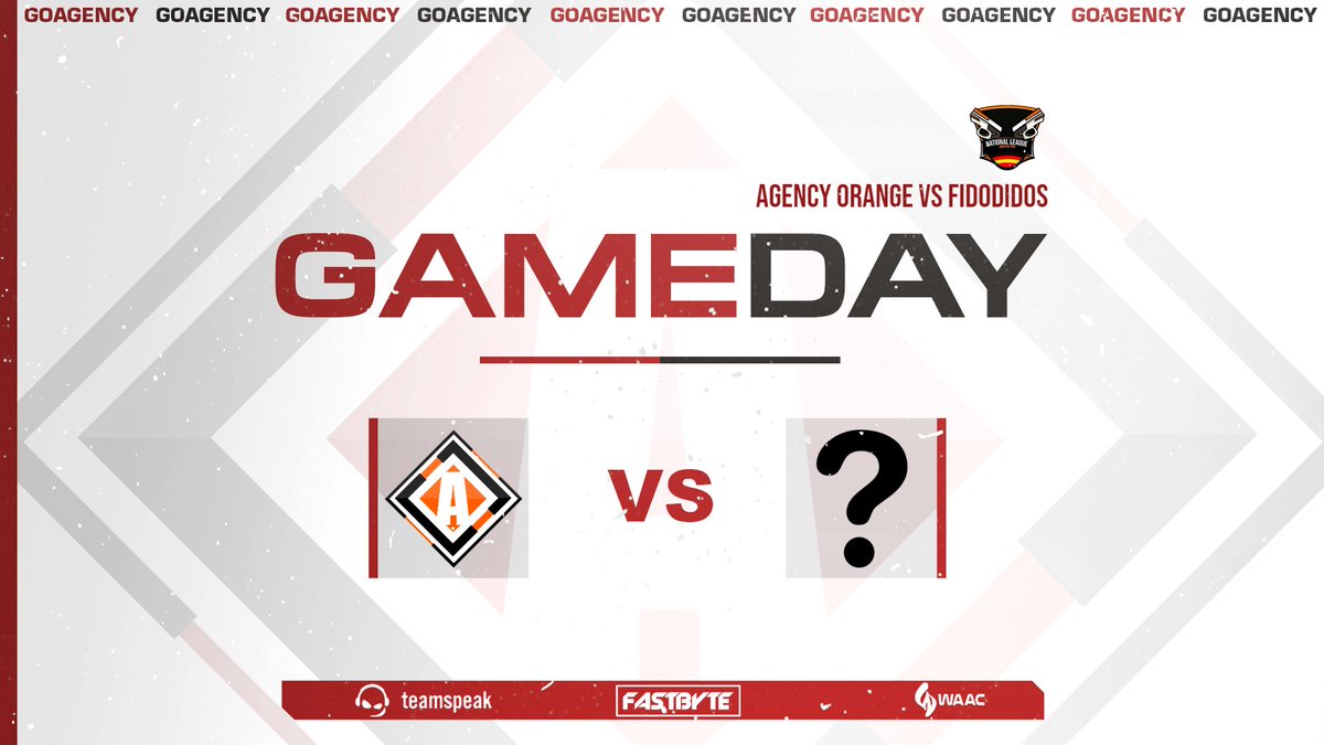agency_clan's tweet photo. ๐ - Playoffs @Nationaleague
โ๏ธ - Agency Orange ๐ #FIDODIDOS
๐บ - TBD
๐ - 19H
๐บ - https://t.co/uba4UQ5qEo
#GOAGENCY ๐ดโชโซ https://t.co/40amO84atT