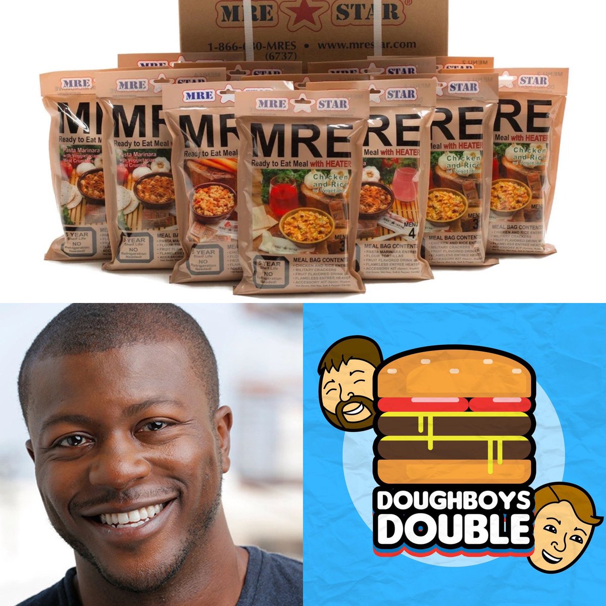Doughboys Double Tuesday! Edwin Hodge (The Purge, Six, The Tomorrow War) joins the 'boys to talk basketball and snacking on set before a taste test of rations and MREs. patreon.com/doughboys