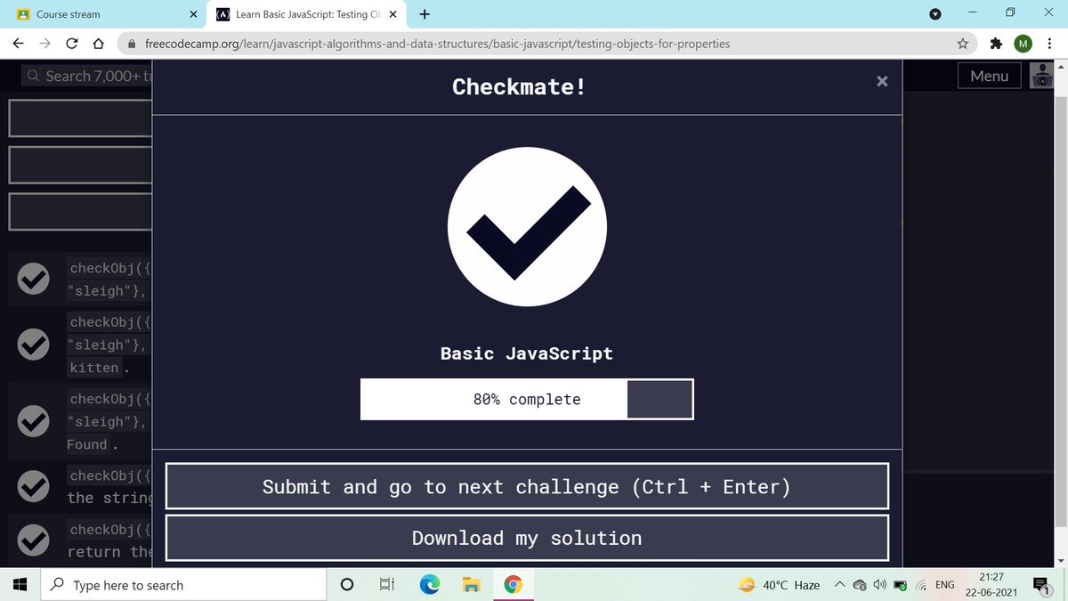 Mahlawat2001's tweet image. 6th day of #100DaysOfCode #100daysofcodechallenge
#10DaysOfjavascript completed 80%
learn creating object , add property , delete property .
use of switch in batter way;
#code #Javascripts #DEVCommunity
#CodeNewbie
#freeCodeCamp
#Coding
@freeCodeCamp
@github