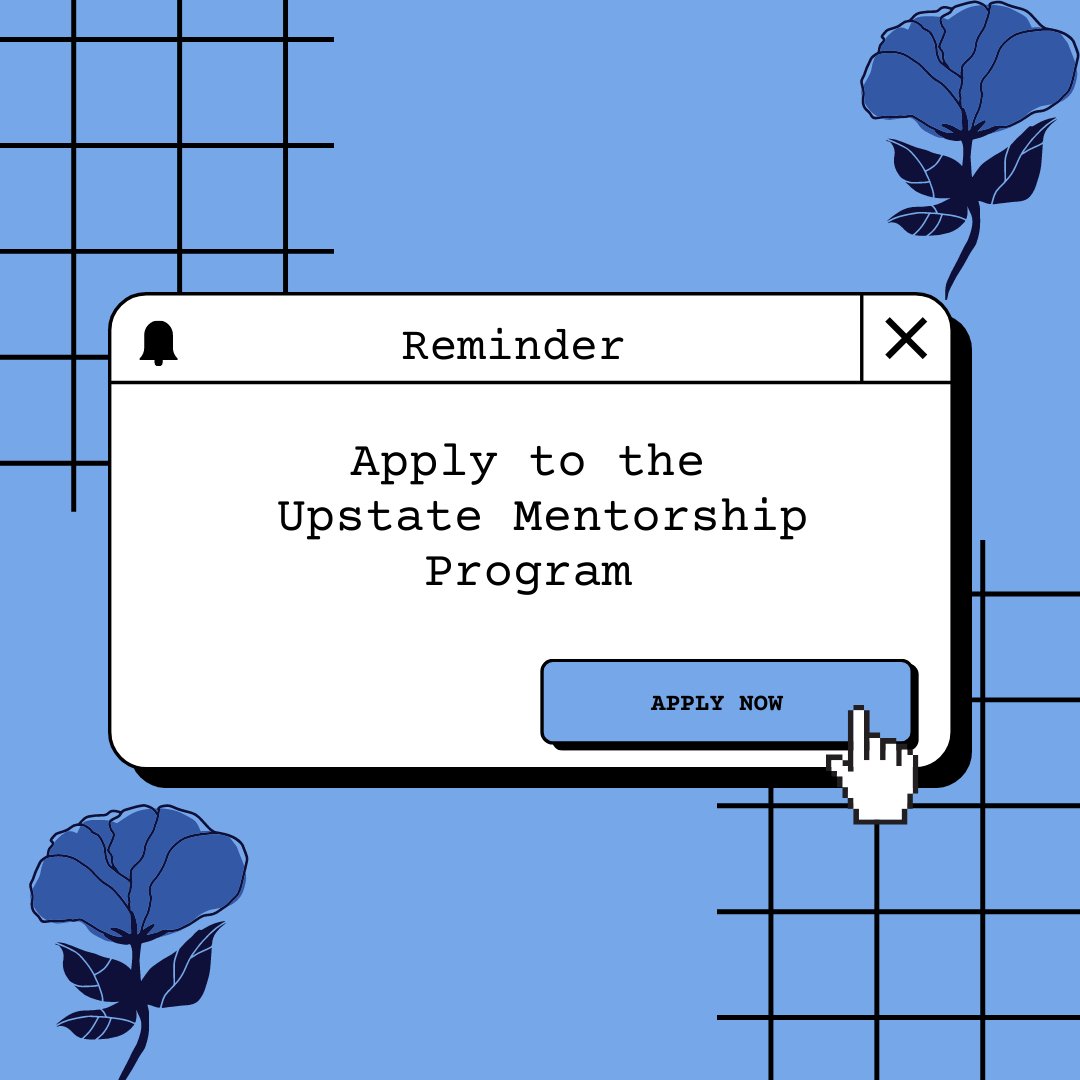 Don't forget to sign up to become a mentee, head over to login.libproxy2.upstate.edu/login?qurl=htt… 
💙