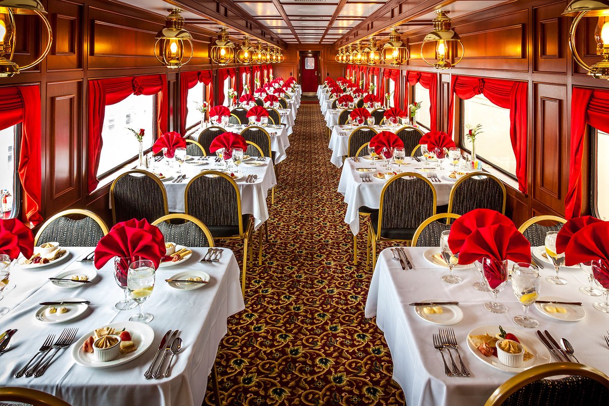 visitbardstown's tweet photo. So excited to announce the return of My Old Kentucky Dinner Train! Reopening this August, enjoy a peaceful ride through Bardstown and Nelson County while partaking in a wonderful meal and drinks! Book at https://t.co/iGyKooJfXI. https://t.co/qTHK7iwInH