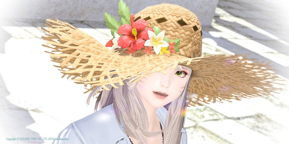 ぺと 麦わら帽子は夏っぽくて良いね ムンキによく似合う Ff14 ミコッテ