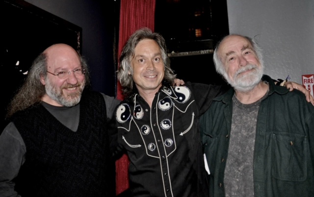 "#Memory" is one of the last songs I wrote with Robert Hunter. He left the perfect lyric, to sum up my feelings about him and to honor all the people we’ve lost since. 
Listen here: ffm.to/jimlauderdaleh…

From L-R Sandy Rothman, me &amp;  Robert Hunter backstage at the Fillmore.