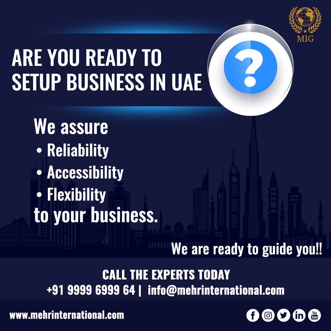 group_mehr's tweet photo. Are you ready to setup business in UAE ??
We are ready to guide you !!
We assure reliability, accessibility and flexibility to your business .
Contact: 9996 99964
Email: info@mehrinternational.com
.
#buisness #setup #uae #uaelife #uaenews #migratetouae #tradinglicense #service https://t.co/DGXNmhnj2y