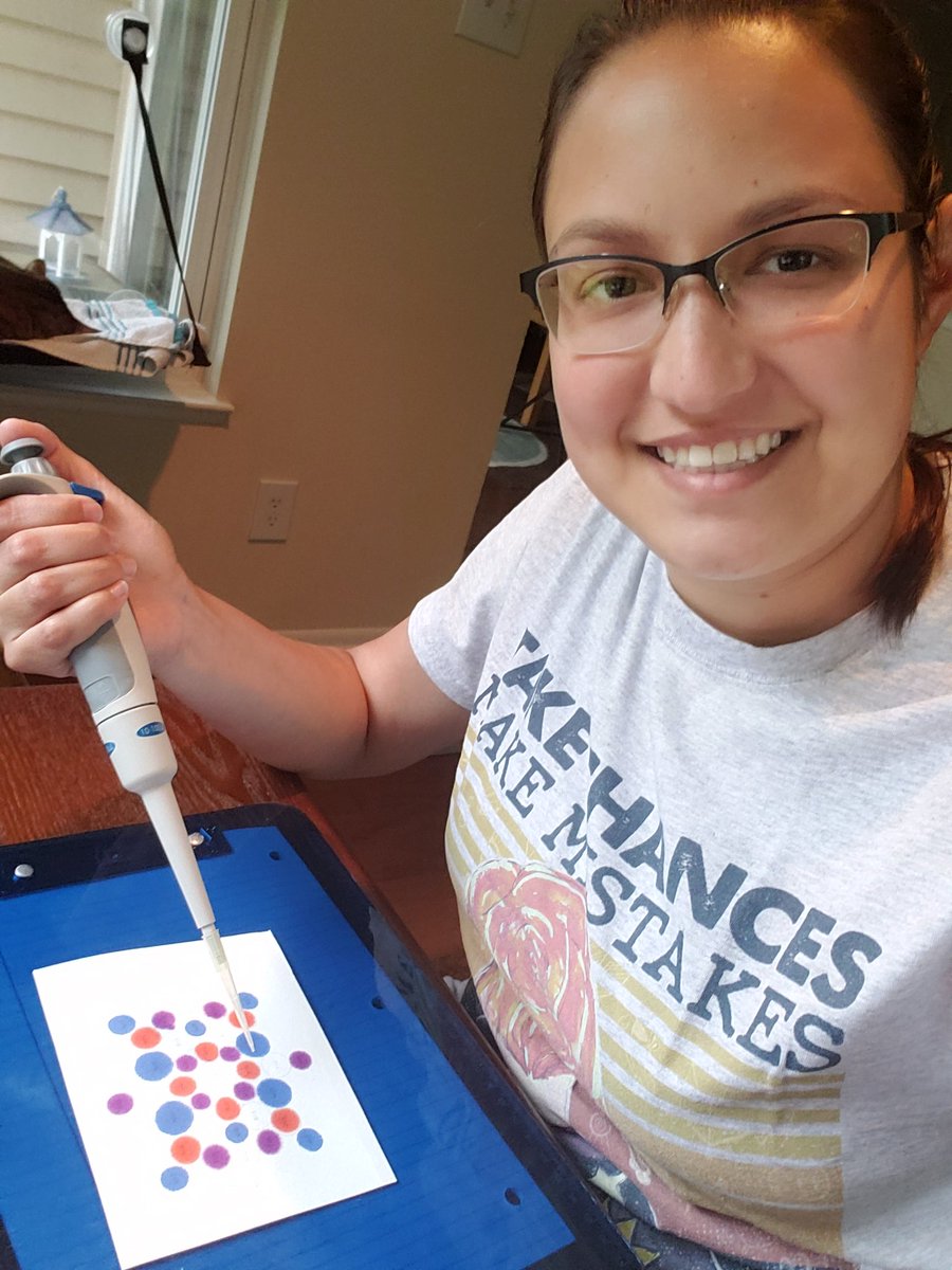 MissWardGHS's tweet photo. Micropipet by number 👩🔬🧬 #PLTWtraining
Callie is learning too! https://t.co/VY9atGDooT