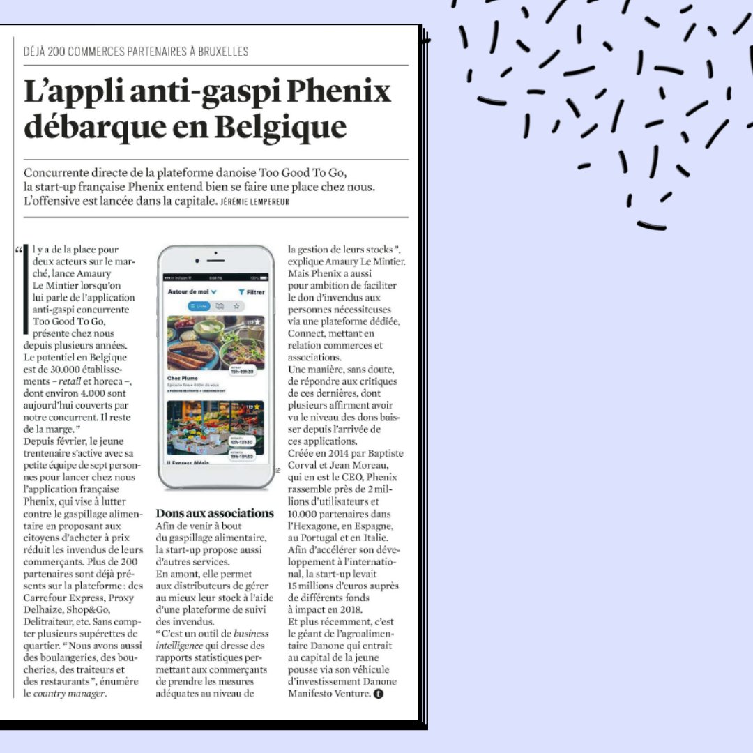 Wavemakers_eu's tweet image. Ons schip zet volle koers vooruit voor start-up Phenix, een applicatie die voedselverspilling tegengaat met als doel dit jaar 150.000 maaltijden in België te besparen. @redacTendances berichtte alvast over hun komst. #PR by #Wavemakers