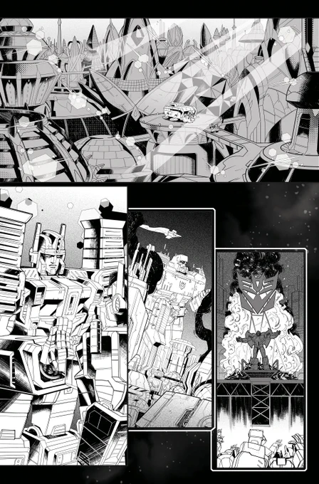 Transformers #31 is out tomorrow!
Written by @Brian_Ruckley 
Lines by me AND Angel Hernandez
Colors by @DdGarciaCruz 
Since the preview's r out, here's my inks of the first couple pages catching up with what's up! 