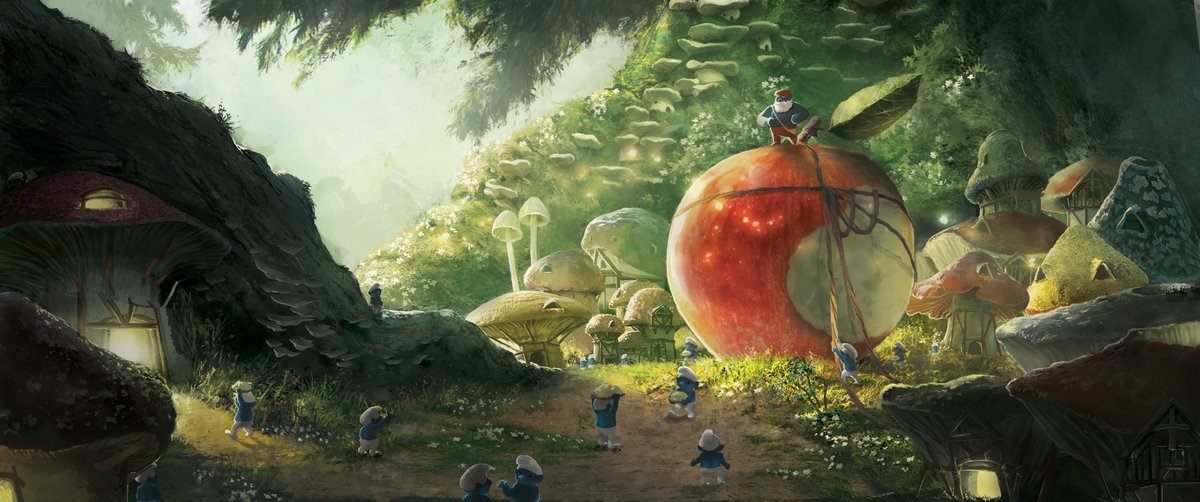 ConceptLogan's tweet photo. My own version of THE SMURFS. Check out my artsation for more...https://t.co/n0OuNTvH7o
#conceptart #environemtdesign #smurfs #loganconceptdesign #backgroundpainting #visualdevelopement https://t.co/VXPWPnNSqz