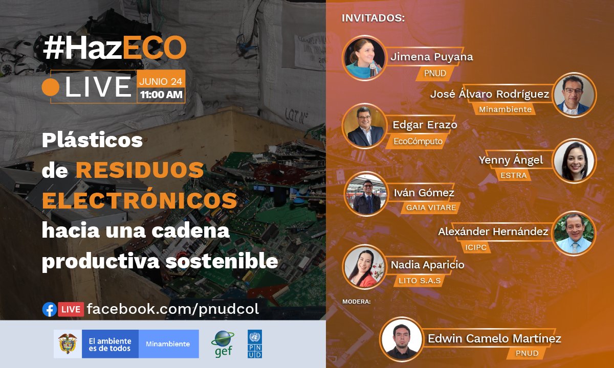 OCADE_SAS's tweet photo. "Este viernes 25 de junio #Lanzamiento del video: 

""PLÁSTICOS, Una Segunda Oportunidad"". 

Aprende acerca de los #RAEE, #DalesSuLugar  y #HazECO en tu entorno!!"
"@MinAmbienteCo https://t.co/g6sscuM4ef