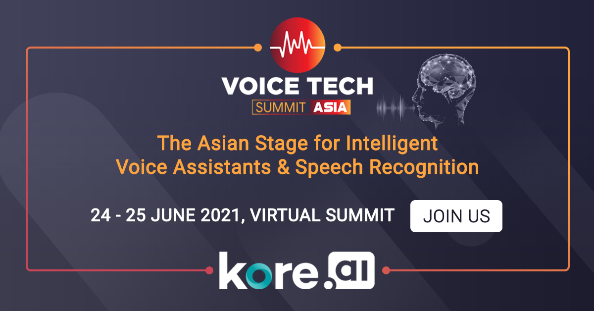 koredotai's tweet photo. We are speaking at the Voice Tech Summit Asia. Join us to know about notable developments in the AI voice recognition space in the APAC market - https://t.co/Jb0Brc2LEy

#VoiceTechSummit #ConversationalAI #VoiceAssistant #InteractionsAutomation #CustomerExperience https://t.co/Xmz3BKp1Sm